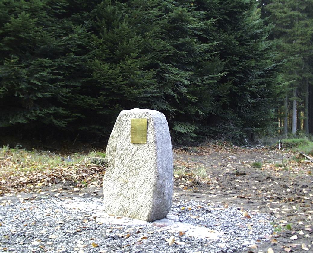 Het monument aan het Hunterpad.